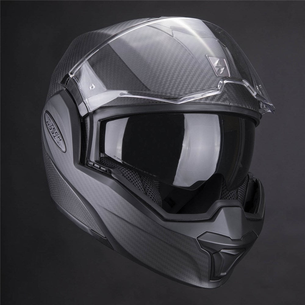 Scorpion EXO Tech Evo Carbon Solid Helmet - Matte Black