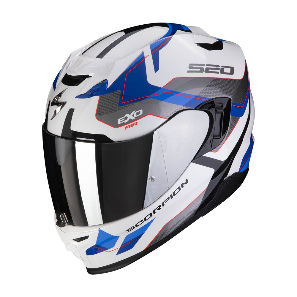 Scorpion Exo Exo-520 Evo Air Elan Helmet - Pearl White/Blue
