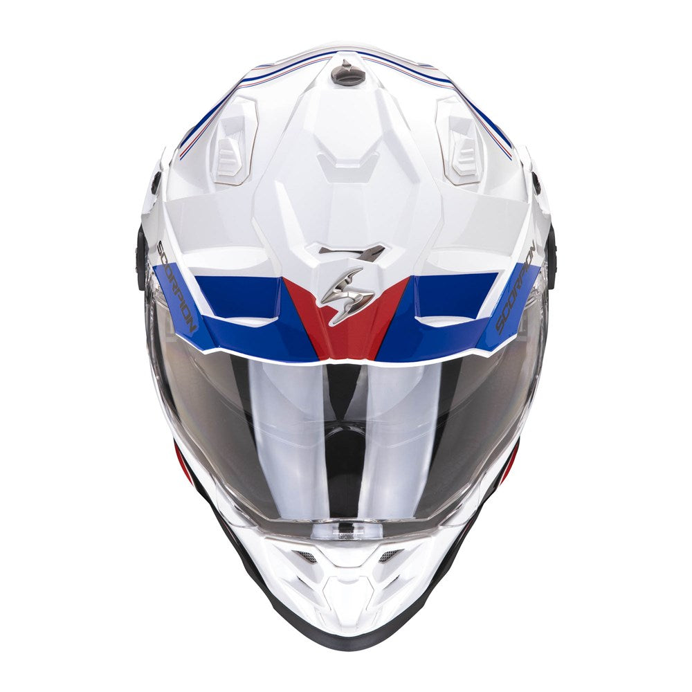 Scorpion Exo ADF-9000 Air Desert Helmet - White/Blue/Red