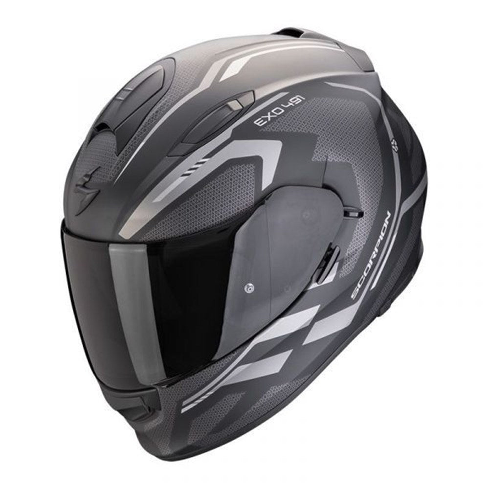 Scorpion Exo Exo-491 Kripta Helmet - Matte Black/Silver