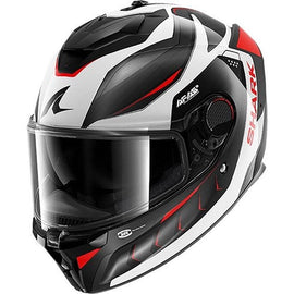 Shark Spartan GT Pro Carbon Mekarium Full Face Helmet - Silver/Red