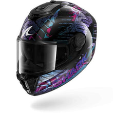 Load image into Gallery viewer, Shark Spartan RS Reptaia Full Face Helmet - Black/Blue