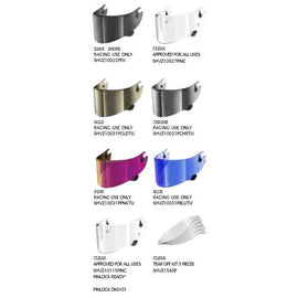 Shark Aeron GP Race Helmet Visor Tear Off Kit (Pack Of 5) - Clear