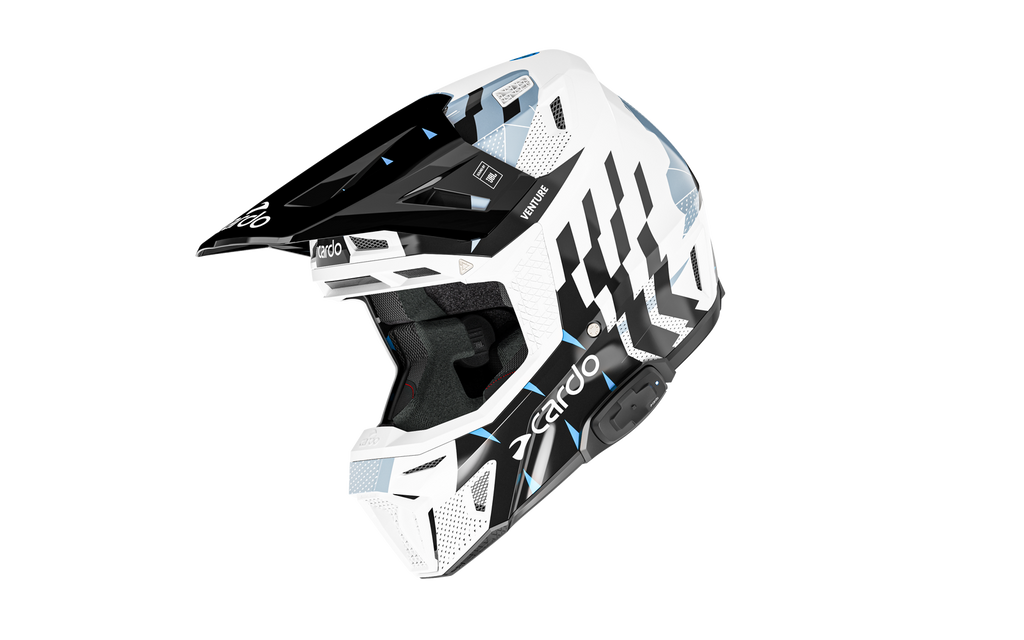 CARDO VENTURE MX HELM (UCS/DMC) - WHT/BLK (MD)
