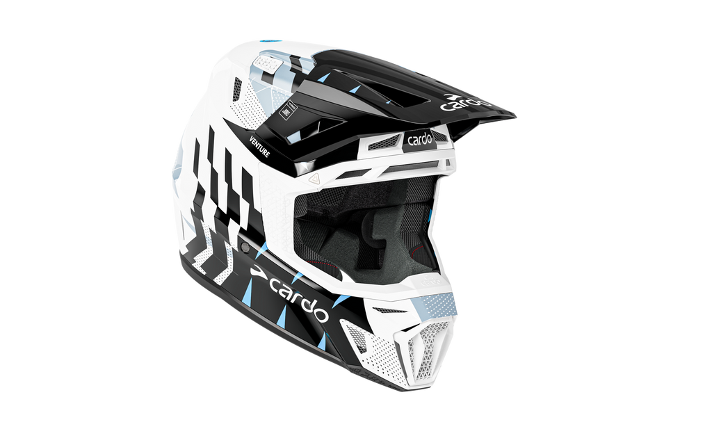 CARDO VENTURE MX HELM (UCS/DMC) - WHT/BLK (LG)
