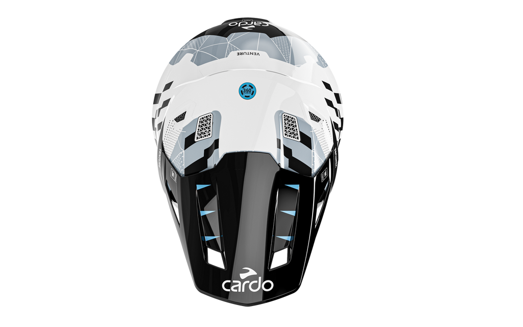 CARDO VENTURE MX HELM (UCS/DMC) - WHT/BLK (XL)