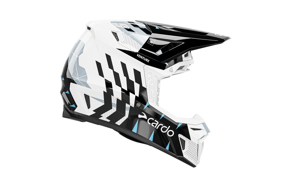 CARDO VENTURE MX HELM (UCS/DMC) - WHT/BLK (SM)