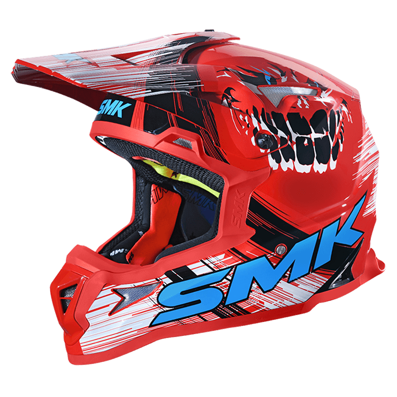 SMK Allterra Smiley (GL315) Helmet - Red White Blue
