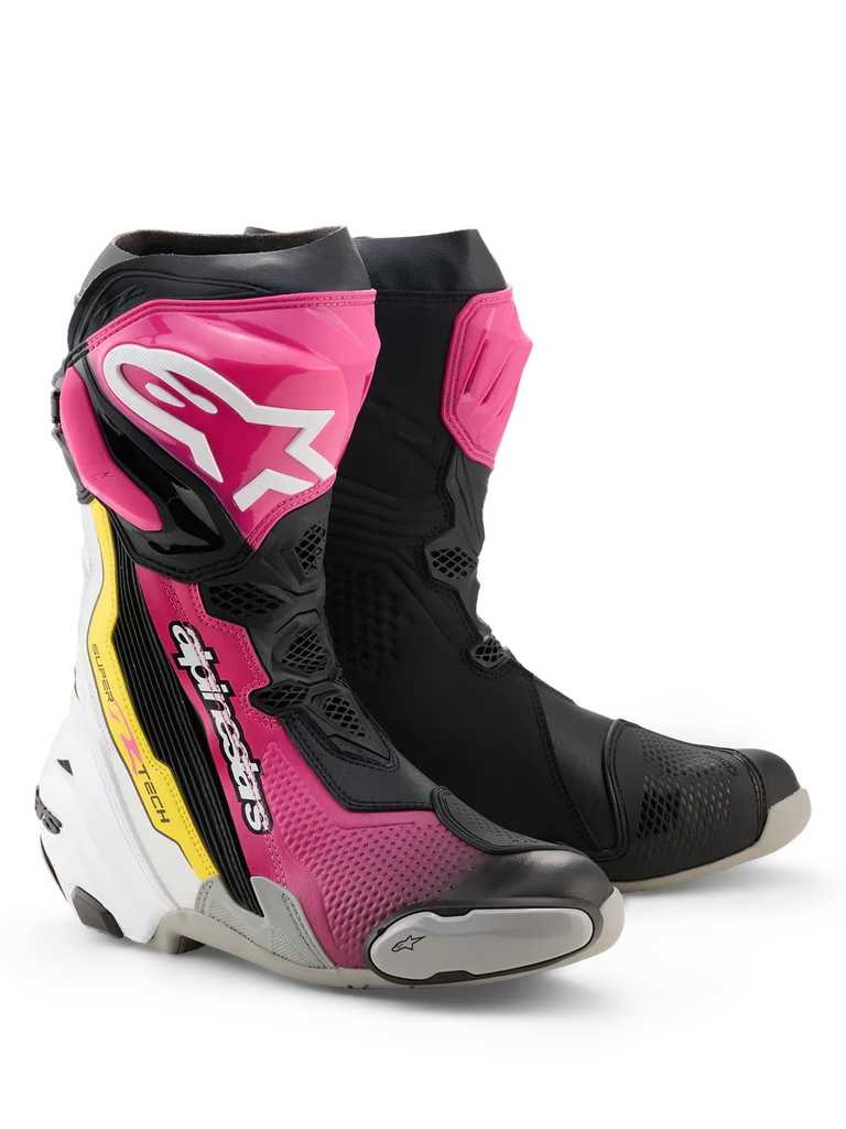 Alpinestars Supertech R V2 Boots Magenta White Yellow