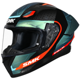 SMK Stellar Sport Flight (GL257C) Full Face Helmet - Black/Blue/Orange