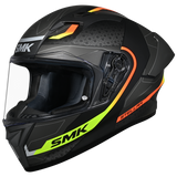SMK Stellar Sport Flight (MA264) Full Face Helmet - Matt Black/Grey/Yellow