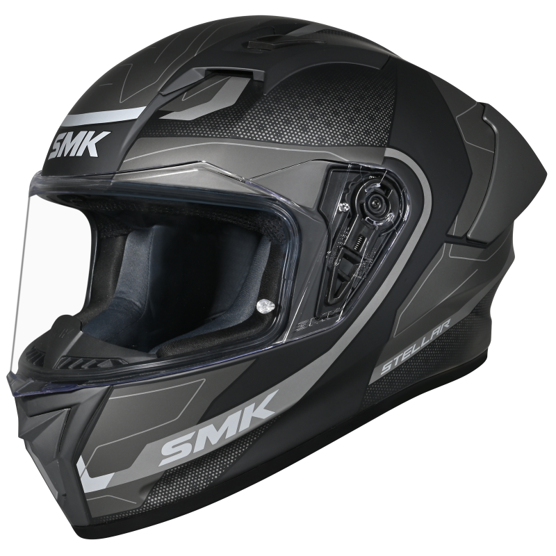 SMK Stellar Sport Flight (MA266) Full Face Helmet - Matt Black/Grey