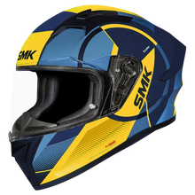 Load image into Gallery viewer, SMK Stellar Faro (MA544) Full Face Helmet - Matt Blue/Yellow