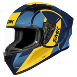 SMK Stellar Faro (MA544) Full Face Helmet - Matt Blue/Yellow