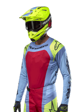 Load image into Gallery viewer, Alpinestars 2025 Racer Hollow Jersey - Light Blue/Yellow Fluo/Red Berry