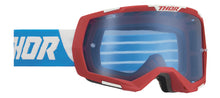 Load image into Gallery viewer, Thor Regiment Goggles Red/White/Blue w/Blue Lens