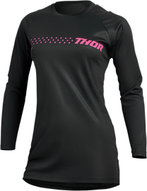 Thor 2024 Sector Minimal Black/Fluro Pink Womens Jersey