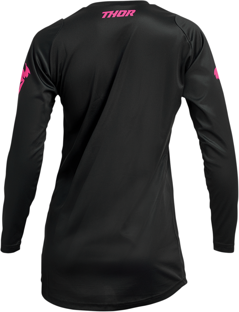 Thor 2024 Sector Minimal Black/Fluro Pink Womens Jersey