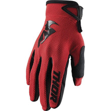 Load image into Gallery viewer, Thor Sector Red/Black Gloves