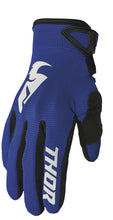 Load image into Gallery viewer, Thor 2024 Sector Navy/White Youth Gloves