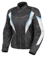 Load image into Gallery viewer, Rjays Swift III Ladies Jacket - Black/White/Light Blue