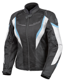 Rjays Swift III Ladies Jacket - Black/White/Light Blue