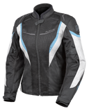 Rjays Swift III Ladies Jacket - Black/White/Light Blue