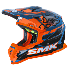 Load image into Gallery viewer, SMK Allterra Tribou (MA527) Helmet - Matt Blue Matt Black Orange