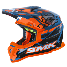 SMK Allterra Tribou (MA527) Helmet - Matt Blue Matt Black Orange