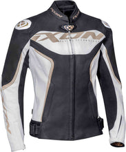 Load image into Gallery viewer, Ixon Trinity Lady Leather Jacket - White/Black/Gold
