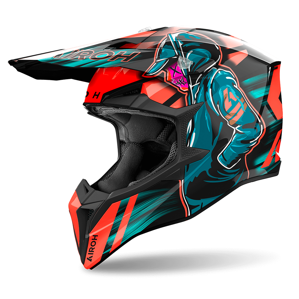 Airoh Wraaap ‘Cyber’ Helmet - Orange Gloss