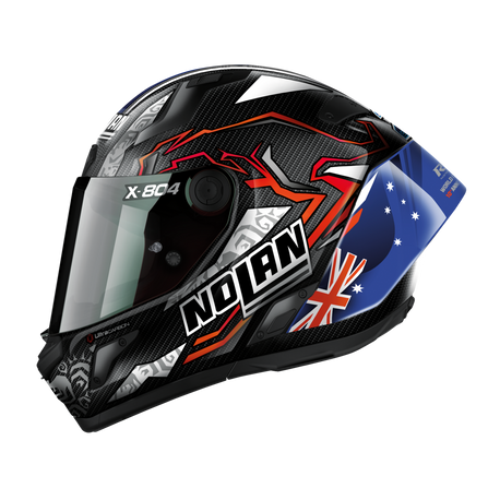 Nolan X-804 RS Full Face Stoner 10th Anniversary Helmet - Carbon Blue White