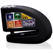 Load image into Gallery viewer, Xena XX6 Black Alarmed Disc Lock