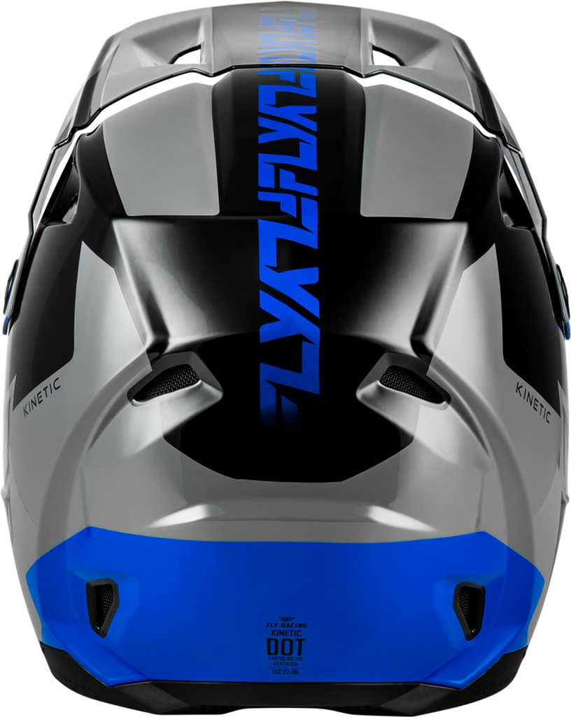 Fly Racing Kinetic Crest Helmet - Grey/Black/Blue