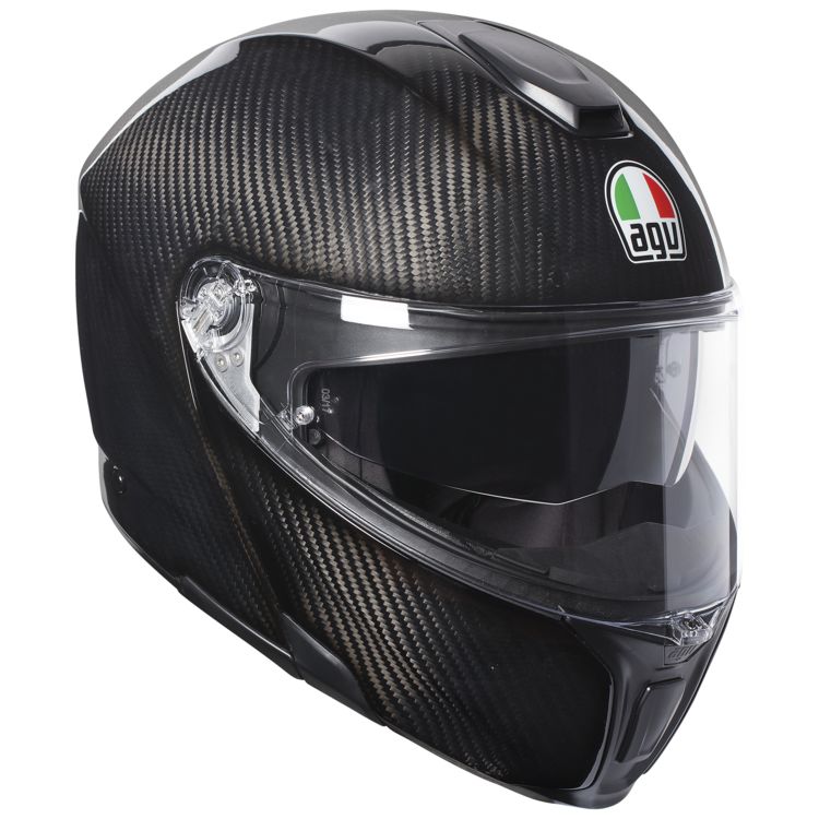 AGV Sports Modular Glossy Carbon Solid Helmet