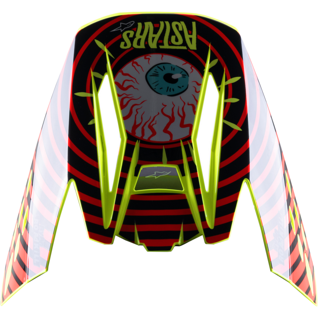 Alpinestars S-M5 - Solar Flare Visor - Black Blue Red Fluro Glossy | Everest Motorcycles
