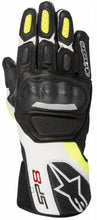 Load image into Gallery viewer, Alpinestars Gloves SP-8 v2 Leather - Black/White/Yellow
