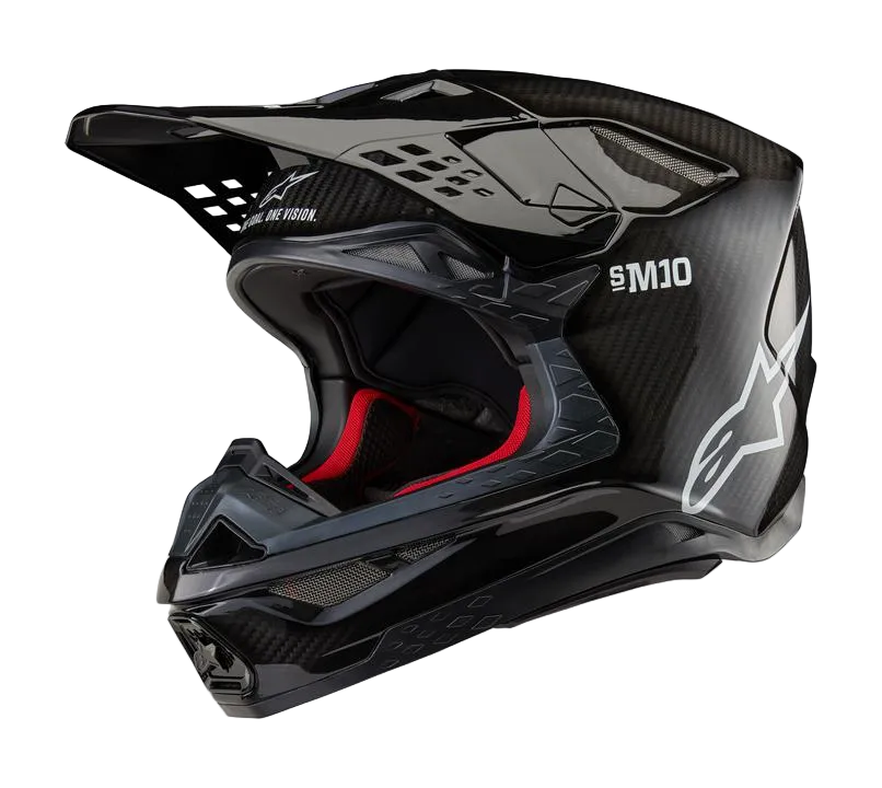 Alpinestars MX24 Sm10 Solid Helmet Black Gloss Carbon