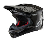 Alpinestars MX24 Sm10 Solid Helmet Black Gloss Carbon