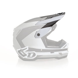 6D ATR-3 Pure Series Helmet Peak - Gloss White