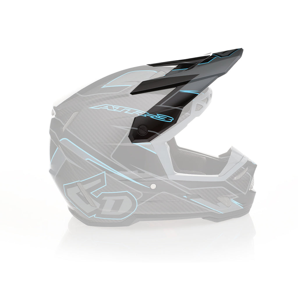 6D ATR-3 Reflex Series Helmet Peak - Gloss Black