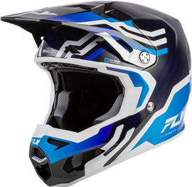 Fly Racing Formula S Carbon Byte Helmet - Blue Carbon/Blue/White