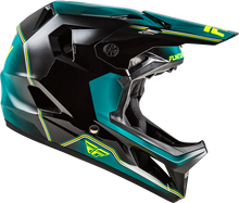 Load image into Gallery viewer, Fly Racing Rayce MTB Repeat Youth Helmet - Black/Teal/Hi-Vis