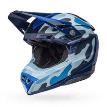 Load image into Gallery viewer, Bell Moto-10 Spherical Helmet - Ferrandis Mechant Matte/Gloss Dark Blue/Light Blue