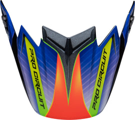 Bell Replacement Moto-9 Flex Peak - Pro Circuit 23 Silver Metallic Flake