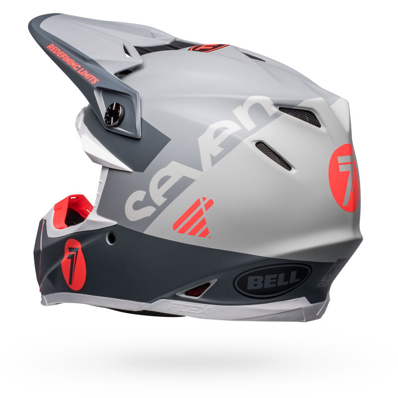 Bell Moto-9S Flex Helmet - Seven Vanguard Le Matt Charcoal Orange