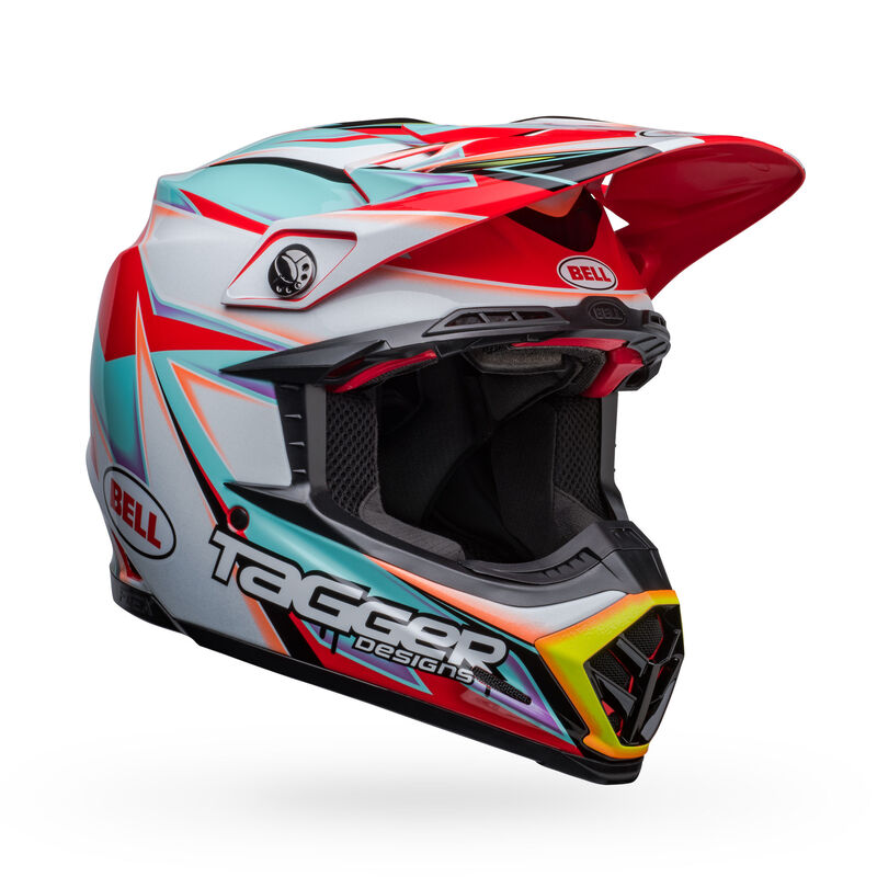 Bell Moto-9S Flex Helmet - Flex Tagger Edge White/Aqua
