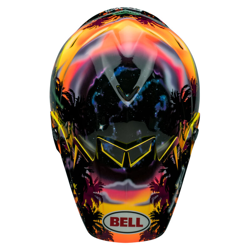 Bell Moto-9S Flex Helmet - Tagger Tropical Fever Gloss Yellow/Orange