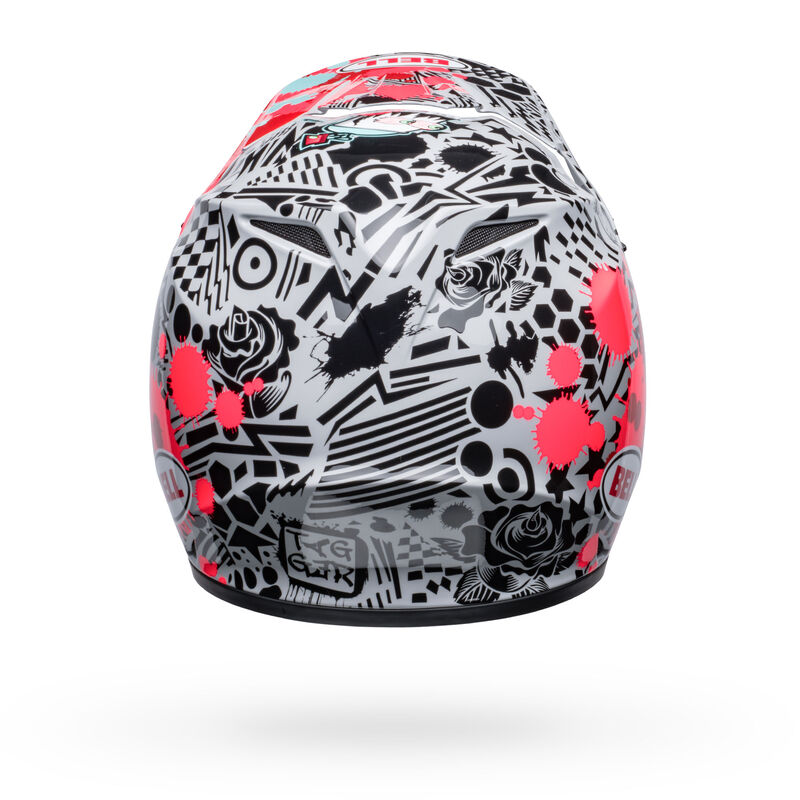 BELL MX-9 MIPS Helmet - Tagger Splatter Bright Red/Grey