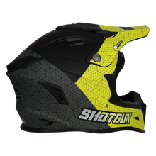 Load image into Gallery viewer, RXT SG-1 Ultra+ Shotgun Prism Matte Black/Grey/Yellow Helmet